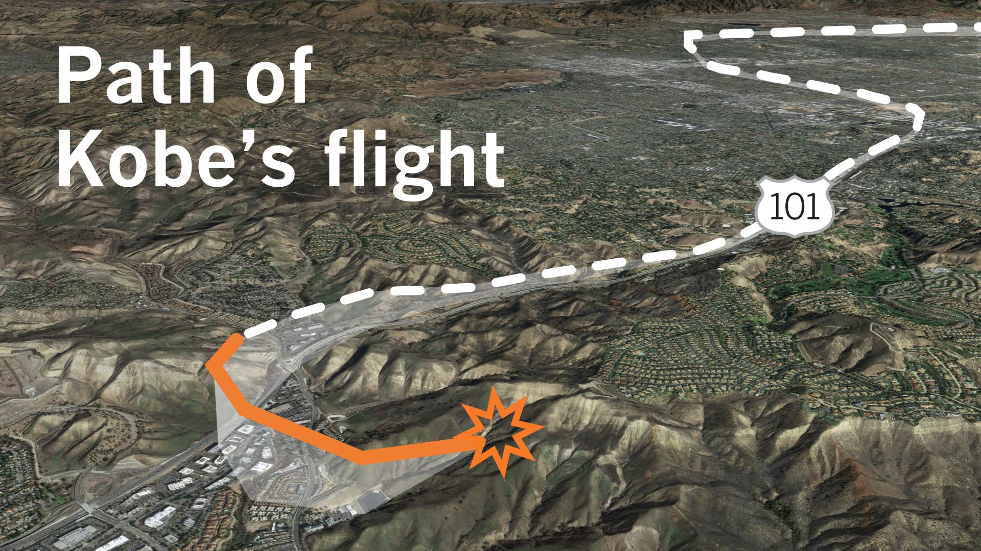 Kobe Bryant Detailed Helicopter Flight Map Los Angeles Times