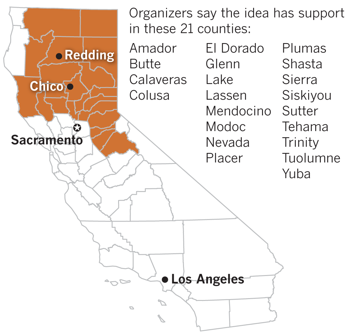 State Of Jefferson Map The Jefferson Census - Los Angeles Times