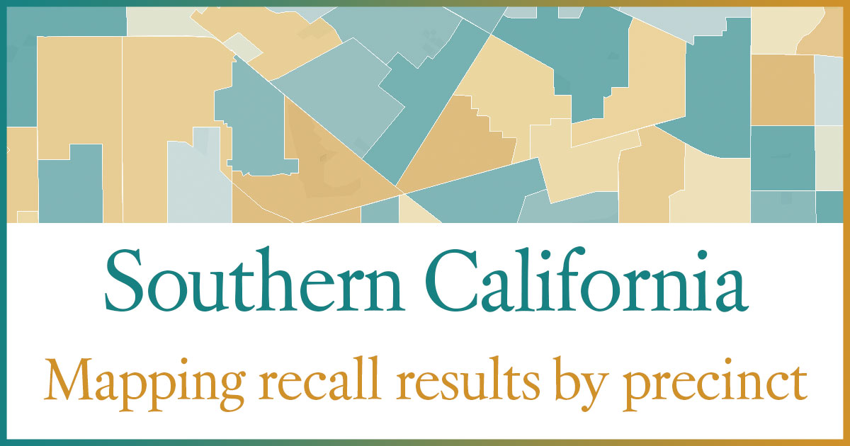 Newsom Recall Election Results Map Southern California Analysis Block By Block Los Angeles Times 