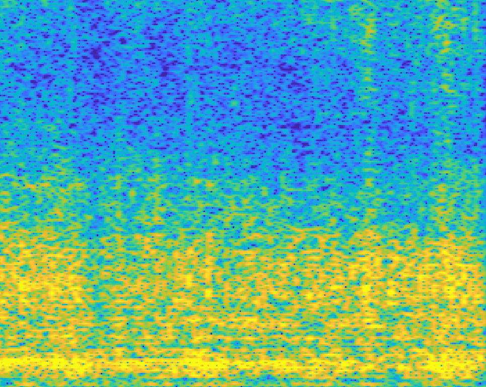 A spectrogram visualization shows the loud noises of a container ship passing through the channel