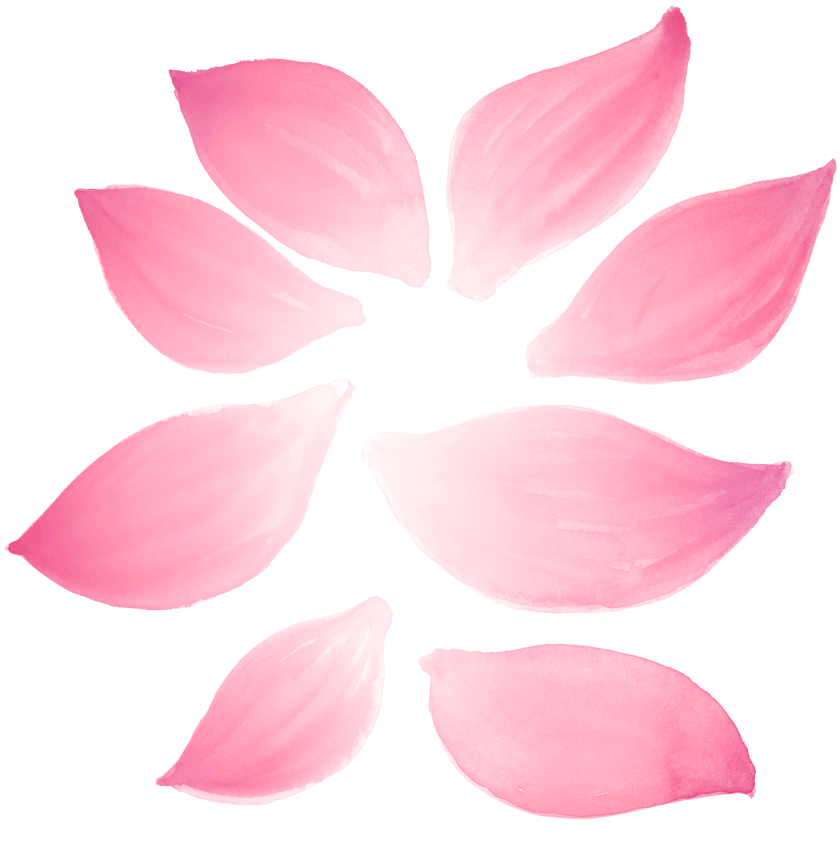 Illustration of lotus flower petals with Vietnamese translations for “rise up,” “anxious,” “confidence,” “queer,” “boundaries,” “brokenhearted,” “rude” and “meditation”